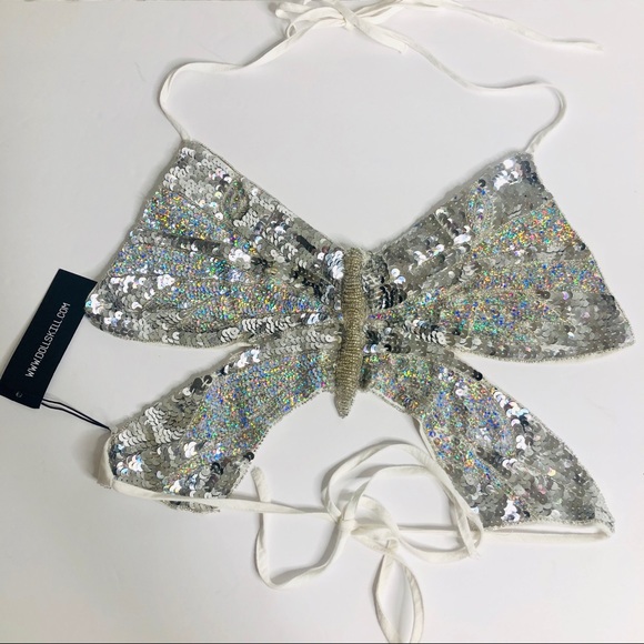 SOLD Dolls Kill Cosmic Playa Dreamin Butterfly Top - Picture 5 of 12